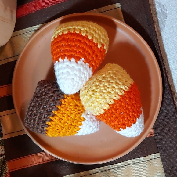 Crochet Handmade Candy Corn Decoration ☆Set of 3 - Picture 4 of 8